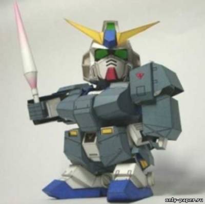 Модель робота Gundam SD RX-78NT-1 из бумаги/картона