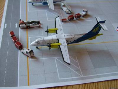 Сборная бумажная модель / scale paper model, papercraft Dornier Do328-100 -120 [Additions to Scissors & Planes] 