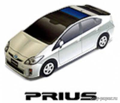 Сборная бумажная модель / scale paper model, papercraft Toyota Prius 