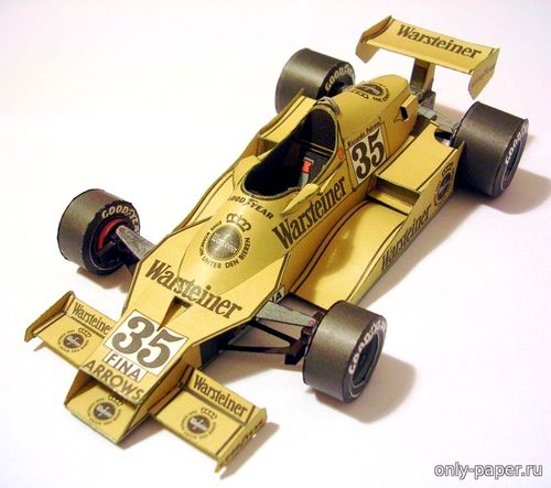 Сборная бумажная модель / scale paper model, papercraft Arrows FA1 - Riccardo Patrese - GP Monaka 1978 (ABC 7/1990) 
