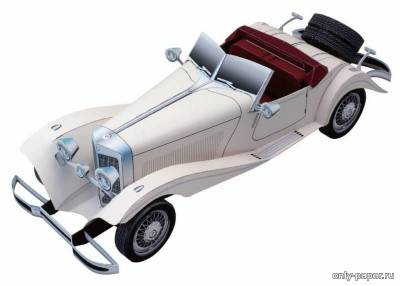 Сборная бумажная модель / scale paper model, papercraft Mercedes Benz 500K (Toshimasa Mitsutake) 
