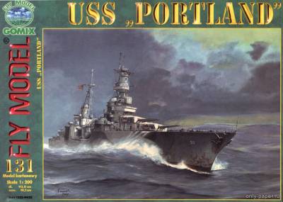 Сборная бумажная модель / scale paper model, papercraft USS Portland CA-33 (Fly Model 131) 