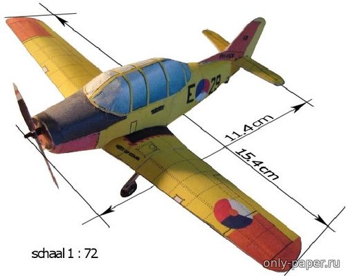 Сборная бумажная модель / scale paper model, papercraft Fokker S11 