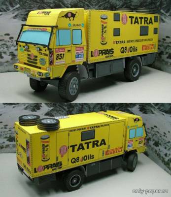 Модель грузовика Tatra 815-2 ZO R45 12.400 4x4 из бумаги/картона