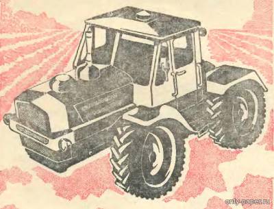 Модель трактора Т-150К из бумаги/картона