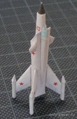 Модель самолета Шквал-1А из бумаги/картона