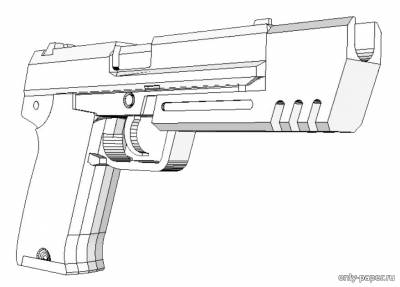 Бумажная модель пистолета Heckler & Koch USP