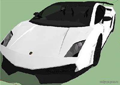 Модель автомобиля Lamborghini Gallardo LP 570-4 SV из бумаги/картона