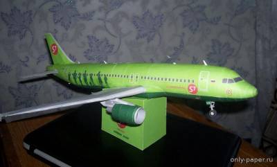 Сборная бумажная модель / scale paper model, papercraft Airbus A320 S7 Airlines (Перекрас Canon) 