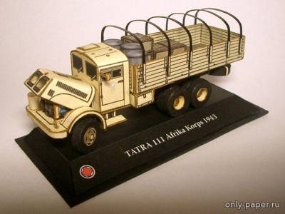 Сборная бумажная модель / scale paper model, papercraft Tatra 111 Afrika Korps 1943 (Dark Tower MM03) 