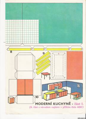 Сборная бумажная модель / scale paper model, papercraft Moderni kuchyne [ABC 11/1974] 
