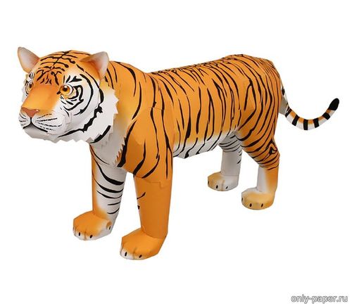 Сборная бумажная модель / scale paper model, papercraft Тигр / Tiger (Canon) 