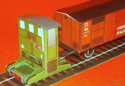 Сборная бумажная модель / scale paper model, papercraft FS 207  Sogliola + wagon typu F 