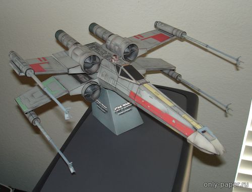 Сборная бумажная модель / scale paper model, papercraft T-65 X-Wing (Star Wars) 