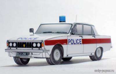 Сборная бумажная модель / scale paper model, papercraft Rover 2000 Police Car 