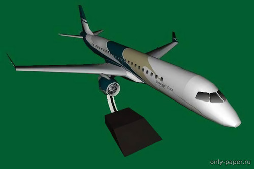 Модель самолета Embraer Lineage 1000 из бумаги/картона