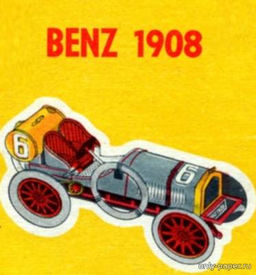 Сборная бумажная модель / scale paper model, papercraft Benz 1908 г. (Shell 22) 