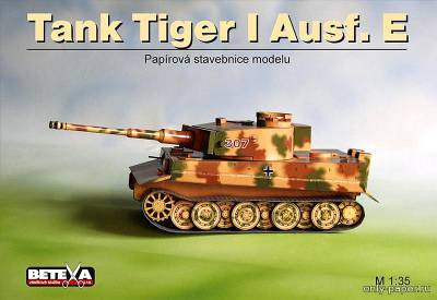 Сборная бумажная модель / scale paper model, papercraft Tiger I Ausf. E (Betexa) 