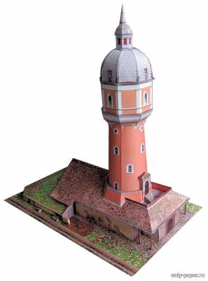 Сборная бумажная модель / scale paper model, papercraft Der Wasserturm am Kollmannspark von Neu-Ulm 