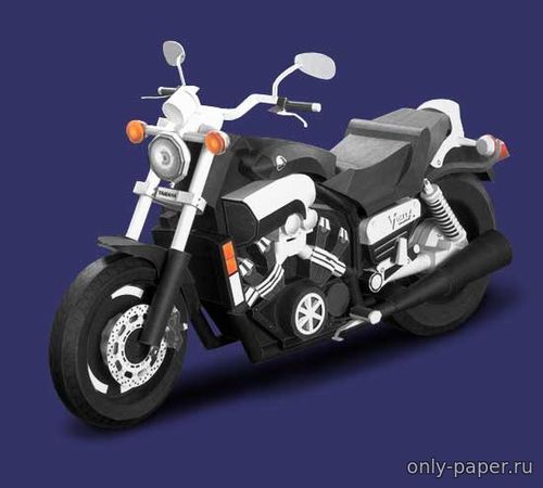 Модель мотоцикла Yamaha VMAX из бумаги/картона