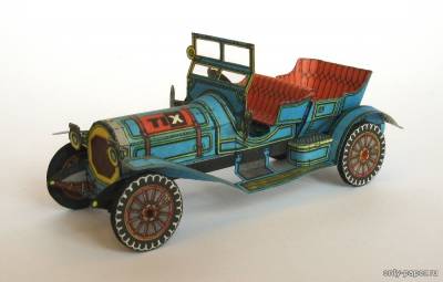 Сборная бумажная модель / scale paper model, papercraft Autoveteran Thomas Flyabout 1909 [ABC 1985-13] 