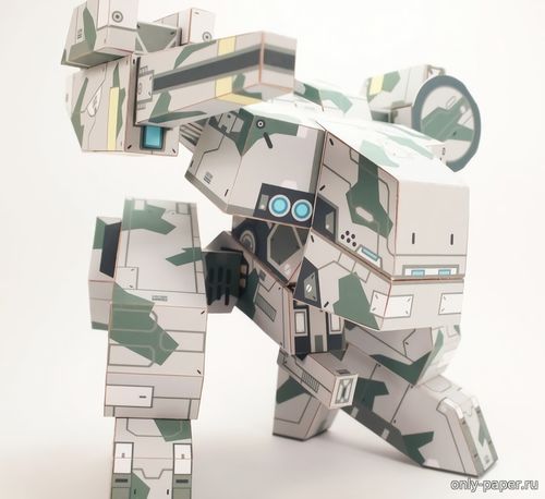 Модель робота Metal Gear REX из бумаги/картона