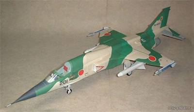 Сборная бумажная модель / scale paper model, papercraft F-1 Mitsubishi (P.model) 