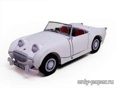 Модель автомобиля Austin-Healey Sprite из бумаги/картона