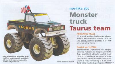 Сборная бумажная модель / scale paper model, papercraft Monster truck (ABC 2005-24) 