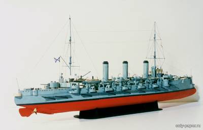 Модель бронепалубного крейсера «Очаков» из бумаги/картона