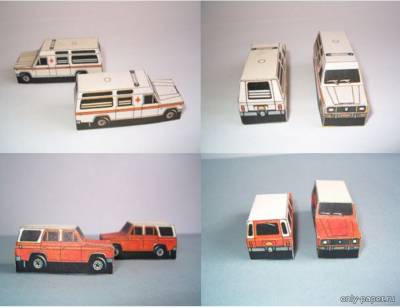 Сборная бумажная модель / scale paper model, papercraft ARO TV 320 S,ARO 244  (ABC 1990-6) 