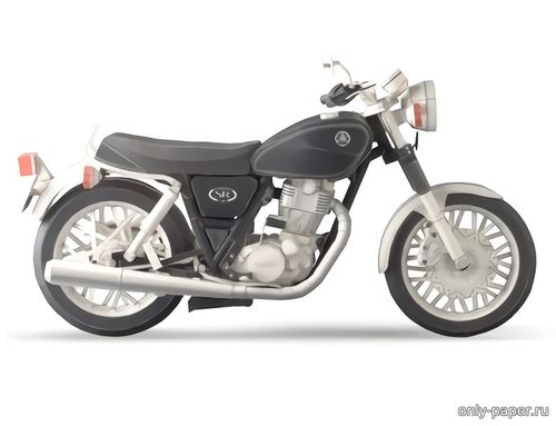Модель мотоцикла Yamaha SR400 из бумаги/картона