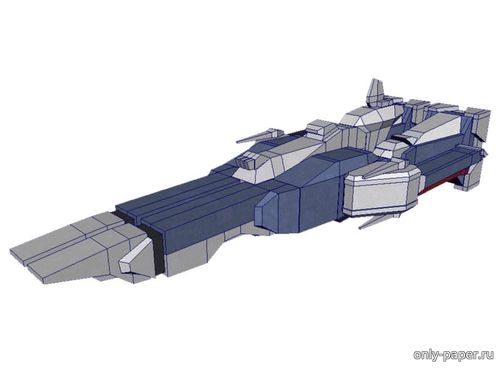 Модель космического корабля SDF-1 Macross из бумаги/картона