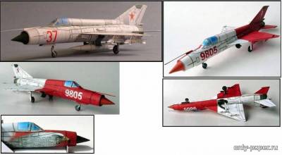 Сборная бумажная модель / scale paper model, papercraft МиГ-21 / MiG 21 Collection (Fiddlers Green) 