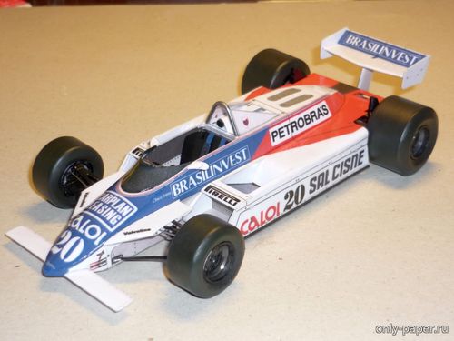 Сборная бумажная модель / scale paper model, papercraft Fittipaldi F8D - Chico Serra - South African & Belgian GP 1982 