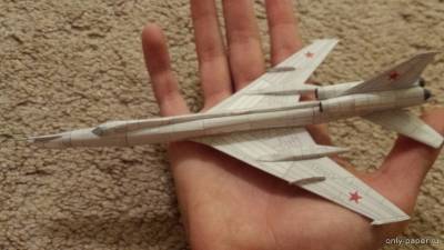 Сборная бумажная модель / scale paper model, papercraft Ту-22ПД (Перекрас Bruno VanHecke) 