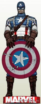 Сборная бумажная модель / scale paper model, papercraft Marvel Comics - Captain America 