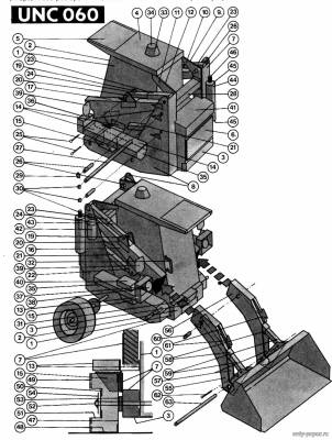Сборная бумажная модель / scale paper model, papercraft UNC-060 [Mini-Zenit 1990-1991] 
