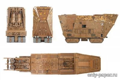 Сборная бумажная модель / scale paper model, papercraft Sandcrawler (Star Wars) 