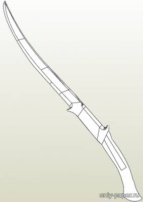Модель меча Элронда и Арвена из бумаги/картона