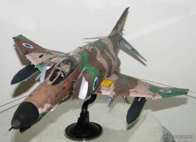 Сборная бумажная модель / scale paper model, papercraft F-4E Phantom (Yoavhozmi) 