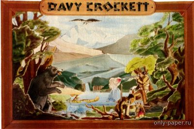 Сборная бумажная модель / scale paper model, papercraft Davy Crockett's Wild West-Panorama (YPS) 