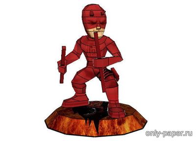 Сборная бумажная модель / scale paper model, papercraft Marvel Comics - Daredevil 