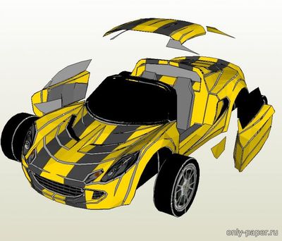 Модель автомобиля Lotus Elise из бумаги/картона