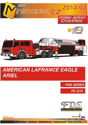 Сборная бумажная модель / scale paper model, papercraft American Lafrance Eagle Ariel [FDS 2014 Vanocni 02] 