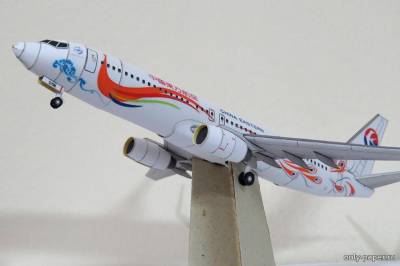 Сборная бумажная модель / scale paper model, papercraft Boeing 737-800 China Eastern [Перекрас Paper-replika] 