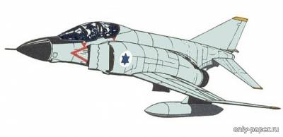 Модель самолета McDonnell Douglas F-4E Phantom II из бумаги/картона