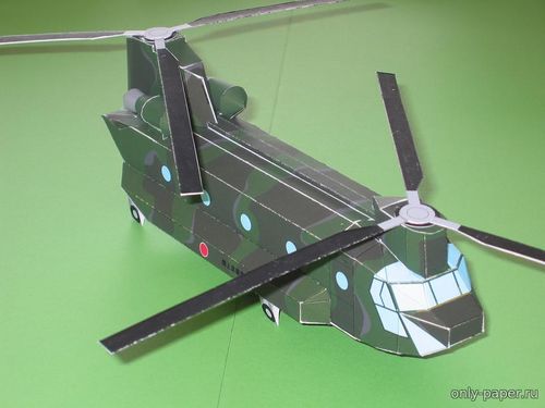 Сборная бумажная модель / scale paper model, papercraft Boeing CH-47 Chinook 