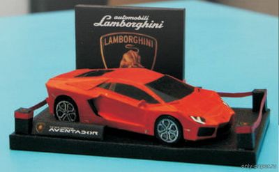 Сборная бумажная модель / scale paper model, papercraft Lamborghini Aventador LP700-4 