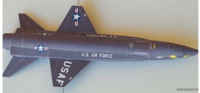 Модель самолета-ракетоплана North American X-15 из бумаги/картона